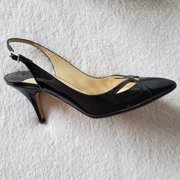 Jimmy Choo Black Patent Slingbacks - Picture 7 of 12